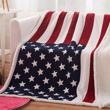 Bandeira britânica americana lambskin lance cobertor cobertor velo fuzzy sherpa cobertores para camas xadrez sofá capa colcha 2024 - compre barato