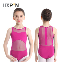 IIXPIN Girls Ballet Leotard Bodysuits Dance Costume Sleeveless Mesh Back Zipper Closure Ballet Dance Gymnastics Leotard Jumpsuit 2024 - buy cheap