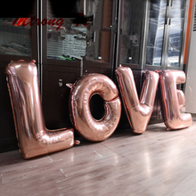 40'' Rose Gold Letter A-Z Foil Balloons Wedding Air Helium Globos Birthday Party Decoration Balloon Baby Shower Alphabet Ballon 2024 - buy cheap