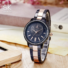 Shengke Women's Watches SK Women Watches Top Brand Luxury Diamond Ladies Watch Stainless Steel Clock Zegarek Damski Reloj Mujer 2024 - buy cheap