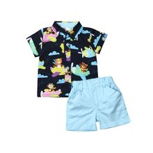 Одежда для маленьких мальчиков, крутая детская одежда для новорожденных, футболка + короткие штаны, комплект одежды из 2 предметов, 2019 2024 - купить недорого
