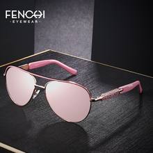 Fenchi óculos de sol feminino, óculos para dirigir, design de piloto, marca de luxo, sombras, espelhado rosa, da moda 2024 - compre barato