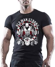 2019 New Arrival Men'S Fashion Old Man Strong Mens Motivation T-Shirt Trainer Top Bodybuilder Print T Shirts 2024 - buy cheap