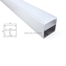 30 X 2M Sets/Lot 6000 series led light profile Large square type aluminium led channel housing for suspending light 2024 - buy cheap