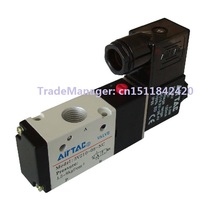 Válvula solenoide de ar de gás, 4 v210-08 1/2 posições, 5 portas, airtac (oem), válvula pneumática de controle dc12v, 24v, ac110v, 1/4 v 2024 - compre barato