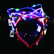 LED Light Luminous cat Ears wedding decoration bachelorette  party decoration birthday party decorations kids Glow Headband 2024 - buy cheap