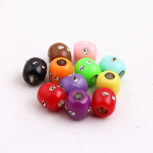 Kwoi vita  Mix Colorful Big Holes Plastic Acrylic Bling Rhinestone  Beads for DIY Chunky Jewelry Making 12mm 300pcs a lot 2024 - buy cheap