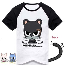 New Fairy Tail Happy Sharuru Panther Lity Cosplay T-shirt Japan Anime men T Shirt unisex Summer cotton Tees 2024 - buy cheap