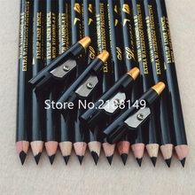 12PCS/LOT Professional Black Color Waterproof Eye Liner Pencil Eyeliner Pen Eyebrow  With Pencil sharpeners volume Makeup Tool 2024 - buy cheap