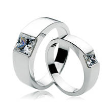Anniversary Birthday Couple Rings for Him and Her Solid 18K 750 White Gold Rings Total 2.5Ct Wedding Jewelry 2024 - buy cheap
