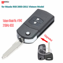 Keyecu Intelligent DIY Upgraded Flip Remote Car Key Fob 2 Button 315MHz 4D63 for Mazda RX8 2003-2011 Visteon Model No. 41840 2024 - buy cheap