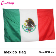 Bandera de México colgante de 3 pies x 2 pies bandera nacional de poliéster para uso en exteriores bandera de México 64x96cm 2024 - compra barato