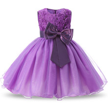 Princess Purple baby Gold Dresses for Girls baptism First Birthday Tutu Wedding Gown vestido infantil robe Baby fille Vestidos 2024 - buy cheap
