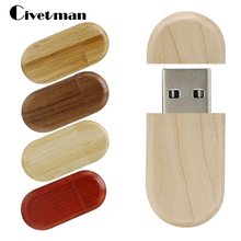 Real Wood USB Flash Drive 256GB USB 2.0 Pen Drive 8GB 16GB 32GB 64GB 128GB Pendrive Wooden Memory Disk Thumbdrive USB Stick Gift 2024 - buy cheap