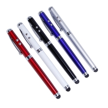 Bolígrafo Stylus capacitivo 4 en 1, puntero láser, luz LED para iPhone y iPad 2024 - compra barato