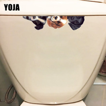 YOJA 21.6*4.8CM Three Peeping Dogs Toiltte Decor Decals Funny Cartoon Wall Toilet Sticker T1-0317 2024 - buy cheap