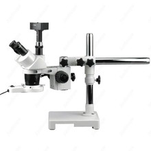 Microscopio de brazo estéreo, suministros de AmScope, microscopio de brazo estéreo 20X y 40X + luz fluorescente + CÁMARA DE 1.3MP 2024 - compra barato