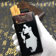 Alalinong N41-estuche de cigarrillos de Metal para mujer, caja de cigarrillos de aleación de aluminio artesanal, con estilo, fumadora deslizante, accesorios para fumar 2024 - compra barato