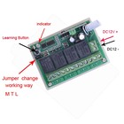 Interruptor de controle remoto sem fio dc12v 10a 4ch canal rf 315 mhz/433 mhz receptor transmissor com controle de cor dourada - compare preços Interruptor de controle remoto sem fio dc12v 10a 4ch canal rf 315 mhz/433 mhz receptor transmissor com controle de cor dourada - compare preços