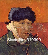 100% hecho a mano pintura al óleo de Vicent Van Gogh reproducción en lienzo de lino, Autorretrato, calidad de museo, envío gratis 2024 - compra barato