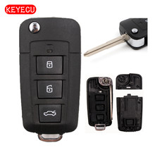 Keyecu 10pcs/lot Modified Replacement Shell Folding Remote Key Case Fob 3+1B for KIA Cerato Forte Spectra Optima 2024 - buy cheap