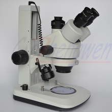 FYSCOPE pista soporte Pilar soporte estéreo microscopio-7X-45X Simul de Trinocular Microscopio de doble LED luces 2024 - compra barato