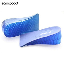 Unisex Silicone Lift Height Increase Double Layers Shoe Insoles Heel Insert Pad 2024 - buy cheap