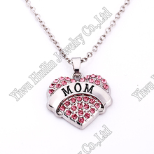 1*1 inch 5pcs a lot  Heart Love Mom Necklaces & Pendants For Women Jewelry 2024 - buy cheap