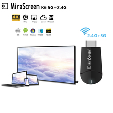 MiraScreen K6 TV Stick 5G 4K HDMI Miracast Airplay WiFi Дисплей приемник ключ Поддержка Windows Andriod IOS 2024 - купить недорого