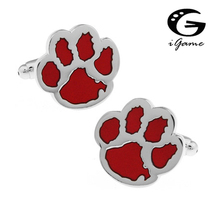 iGame Factory Price Retail Cuff Links For Men Fashion Copper Material Red Bear's Paw Design Free Shipping 2024 - buy cheap