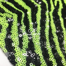 LASUI 3 yards/1lot Fluorescent zebra pattern sequin mesh lace fabric Embroidery African vogue Party Dress  DIY accessories W0106 2024 - buy cheap