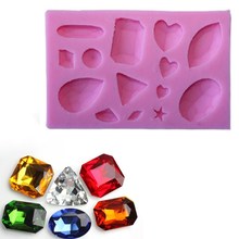 Many Kinds Of Diamonds 3D Silicone Moulds For Baking,Chocolate Mold, Jelly Mold, Cake Tools C107 2024 - buy cheap