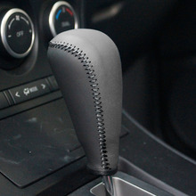 Чехол для Mazda 3 2011, чехол для автоматической коробки передач, ошейники для авто Gearshfit, Стайлинг автомобиля, натуральная кожа, черный 2024 - купить недорого