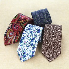 RBOCOTT 8cm ancho corbata moda corbatas de algodón clásico corbatas florales para hombres y mujeres traje Formal traje boda fiesta corbatas 2024 - compra barato