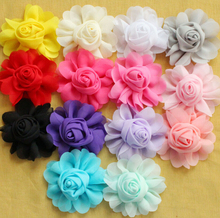 Chiffon Rosette Flower For Headband  Flat Back For Girls Headand 26Colors U Pick 2024 - buy cheap