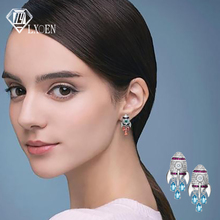 LXOEN-pendientes De tuerca con diseño De cohete para Mujer, Aretes De cristal De Zirconia roja, Modernos, 2019 2024 - compra barato