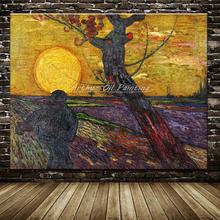 The Sower By Vincent Van Gogh, pinturas al óleo sobre lienzo de alta calidad pintadas a mano, arte de pared para decoración del hogar 2024 - compra barato