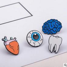 Korean Color Drops Of Human Body Brooches Brain Eyes Tooth Brooch Accessories  Pin Badge Pins Brooches For Women Wholesale 2024 - buy cheap