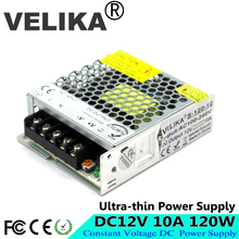 Ultra-fino dc12v 120 w driver de comutação da fonte de alimentação 110v 220 v ac dc 12 v smps para módulos de tira led iluminação lâmpada cctv av impressora 2024 - compre barato