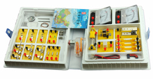 Caja de experimentos eléctricos Junior de laboratorio en miniatura, conjunto de equipo de laboratorio físico de experimentos eléctricos 2024 - compra barato