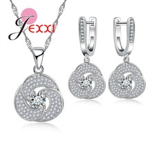Personalidade estilo design 925 prata esterlina corrente oco círculo pingente colar brincos para mulher brincos bijoux 2024 - compre barato