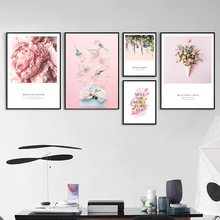 Настенная картина с изображением розовых роз Цветов Любви пейзажа настенная Картина на холсте скандинавские плакаты и принты настенные картины для декора гостиной 2024 - купить недорого