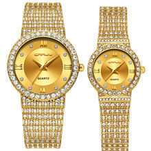 Women Men Watches CRRJU Top Luxury Brand Fashion Jewelry Bracelet lover Watches Ladies Quartz Couple Rhinestone watch relogio 2024 - buy cheap