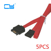 5pcies/lot SATA 2 7pin Male to Female M/F SATA II hard disk data Extension Cable red 50cm 2024 - buy cheap