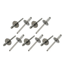 UXCELL 10pcs Blind Rivets 304 Stainless Steel Open End Large Flange Rivet Fasteners For Buildings Aircraft 13/16/20x5x16mm 2024 - buy cheap