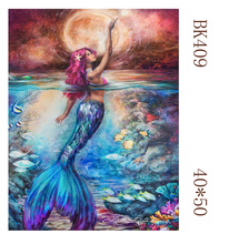 Mermaid Dancer Picture Diy Painting by Numbers  Modern Wall Art Handpainted Oil Painting On Canvas For Home Decoration 2024 - buy cheap