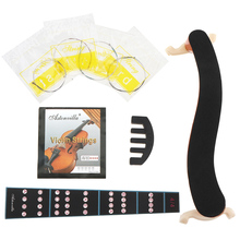 3/4 & 4/4 Durable Violin Accessories kit with Shoulder Rest Fingerboard Sticker Strings and Mute 2024 - buy cheap
