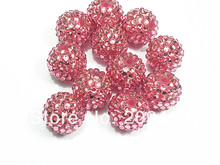 20mm 100 unids/lote rosa claro (#10) resina Bola de diamantes de imitación de perlas grueso para niños de fabricación de la joyería 2024 - compra barato