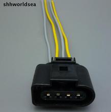 Shhworldsea-kit de reparo para bobina de ignição automotiva, capa com conector de 4 vias emborrachada retrátil para carros a4, a6, vw, passat, 1j0, 973, 724 2024 - compre barato
