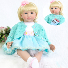 New design 60cm Soft Silicone Doll Reborn Baby 24" bebe Toys reborn For child  Birthday Gift  exclusive Boneca reborn menina 2024 - buy cheap